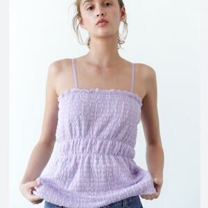 ZARA Summer Lilac Top Size Small NWT